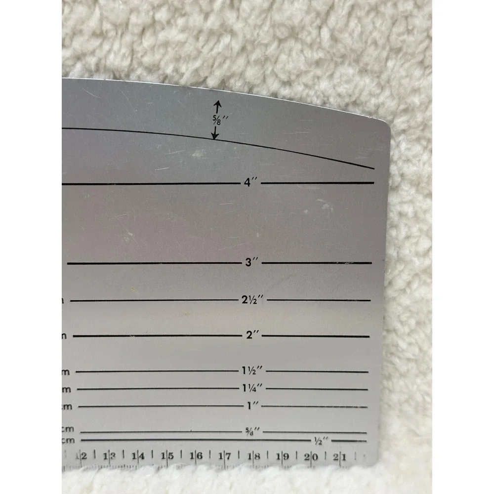 Scovill-Dritz Ezy-Hem Silver Vintage Aluminum Hem Gauge Sewing Ruler Tool